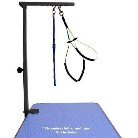 UPC: 0661708308173 | Downtown Pet Supply Dog Grooming Table Arm  No Sit Grooming Loop  Black  1 Haunch