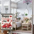 thumbnail image 4 of JOOCAR Valentine's Day Garden Flags, Black and White Plaid Red Truck Love Balloons Happy Valentine's Day 12x18 Inch Double Sided Garden Flags for Outdoor Garden Festival Yard Decoration, 4 of 5