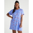 thumbnail image 2 of Joyspun Women's Short Sleeve Sleep Shirt with Pockets, Sizes S/M to 2X/3X, 2 of 6