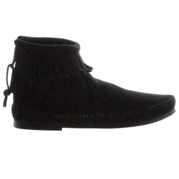 Minnetonka Women's Back Zipper Bootie,Black,8.5 M US
