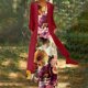 thumbnail image 2 of Vestido HUOGUO de dos piezas de chifón con estampado floral casual para mujer, 2 of 4