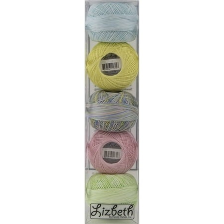 UPC: 0769826610106 | Handy Hands Lizbeth Specialty Pack Cordonnet Cotton Size 10-Pastel Assortment 5/Pkg