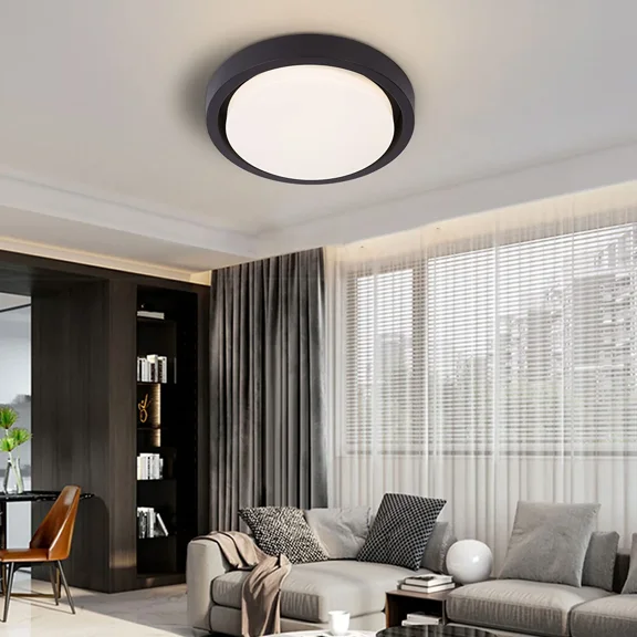 Fichiouy 18W Round LED Ceiling Light 4000K Indoor Chandelier hanging Lamp Ceiling Fixture