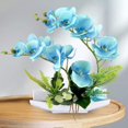 thumbnail image 5 of Bonsái de orquídea artificial Sincero con macetas de porcelana de imitación, 5 of 5