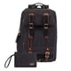 thumbnail image 1 of KAUKKO Mochila de viaje para hombres al aire libre, mochila de lona para acampar y caminar KAUKKO  FS261-Black（2pc）, 1 of 4