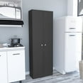 thumbnail image 2 of Tall Storage Cabinet In Black , 23.6"w X 11.8"d 70"h, For Home Decor 70"h 11.8"d, Materials, 2 of 3