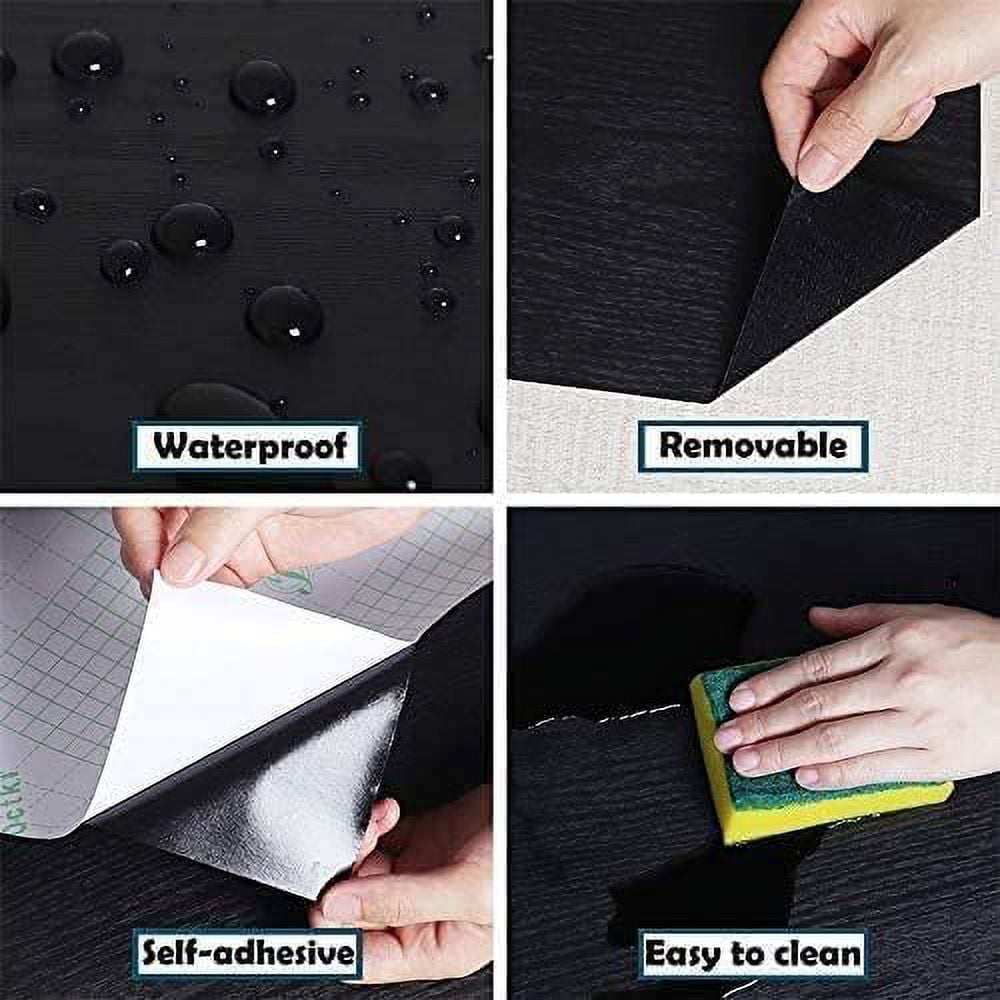 Wood Grain Contact Paper - Self-Adhesive & Removable Vinyl Wallpaper, 17.7x118 Inch, Peel and Stick Countertop Paper for Kitchen Cabinets, Furniture, Walls