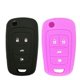 thumbnail image 1 of Lemsa 2 Piezas De Silicona Suave Para Entrada Sin Llave Flip Key Holder Fob Cover Case Protector Remoto Bolsa Chaqueta Para Chevrolet Camaro Cruze Chevy Equinox Sonic Terrain Key Fob Negro/Púrpura, 1 of 5
