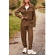 thumbnail image 2 of Conjunto Coordinado PRETTYGARDEN Camel Dos Piezas Talle L, 2 of 8