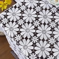 thumbnail image 5 of Mantel De Encaje Blanco Con Elegante Estampado Floral Para Decoración De Mesas De Comedor Y Mesas De Café, Fácil De Limpiar - 130x180 Cm, 5 of 5