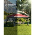 thumbnail image 5 of Luku 12' x 12' Outdoor Gazebo, Heavy Duty Double Roof Patio Gazebo with Netting and Curtains, Outdoor Patio Canopy for Deck Backyard Garden Lawns, 5 of 9
