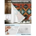 thumbnail image 3 of No Hook Cloth Fabric Shower Curtain with Snap in Liner, Vintage Aztec Waterproof Shower Curtains Set with See Through Top Window, Southwest Tribe Bohemian Abstract Bath Curtains Shower 72"x72", 3 of 6