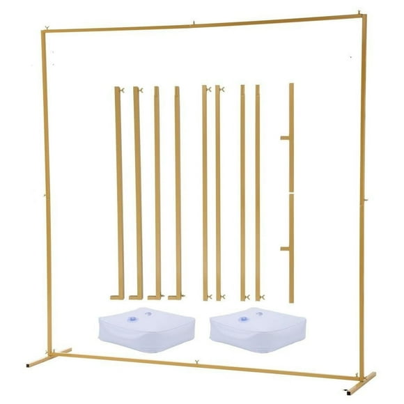 TROPOW Support de Toile de Fond en Arche, Support de Toile de Fond Carré 8,2 x 8,2 Pi, Support d'Arche de Ballons pour Décoration de Fête d'Anniversaire, d'Anniversaire de Mariage