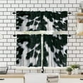 thumbnail image 4 of Vintage Cow Fur Window Valance,Black White Farm Animal Western Wildlife Fur Print for Kitchen Decor,3 Piece Set, 4 of 6