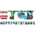 thumbnail image 2 of Amscan Boys Rockin' Blaze & the Monster Machines Birthday Party Jumbo Add an Age Letter Banner (1 Piece), Multicolor, 10 1/2' x 10", 2 of 2