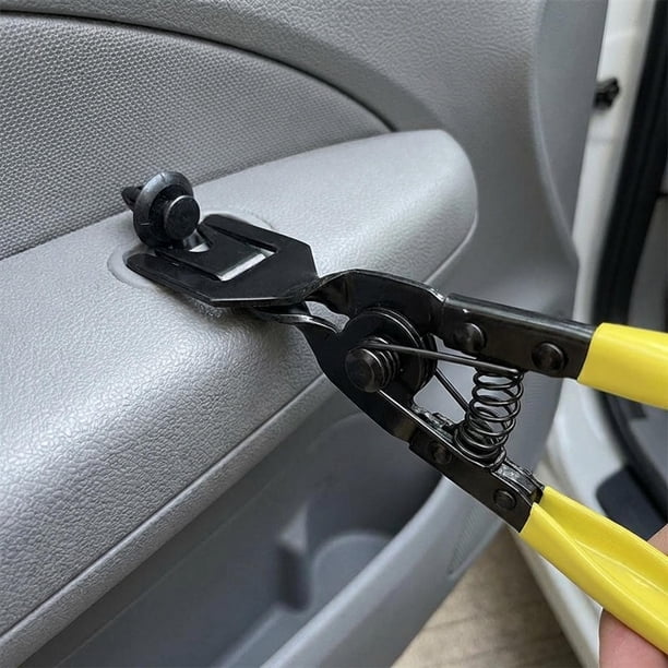 Accesorios para herramientas de clips de paneles automotrices Herramienta de pasadores de empuje automotrices de alta resistencia Mango amarillo