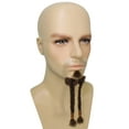 thumbnail image 5 of HPO Adult Men's Long Sparrow fake Goatee – Brown Human Hair Beard for Costume & Cosplay, 5 of 6
