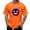 Orange, variant on Mens Halloween Graphic T-shirt- Crewneck Short Sleeve Funny Ghost Tees Blue Size L