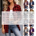 thumbnail image 3 of Jovrlynd Womens Flannel Shirt Plaid Button Down Collared Long Sleeve Fall Shirt Shacket with Pockets, S-2XL, 3 of 8