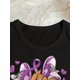thumbnail image 3 of Women's Inspirational Graphic Tee - Short Sleeve, Crew Neck, Machine Washable - White with Purple RiCamisetas para mujer, lindas camisetas con estampado gráfico, de manga corta, estilo casual, para ve, 3 of 7