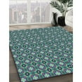 thumbnail image 3 of Ahgly Company Machine Washable Indoor Square Transitional Mint Green Area Rugs, 3' Square, 3 of 7