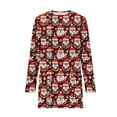 thumbnail image 4 of Sweatshirts for Women Christmas Printed Flannel Print Long Sleeved Round Neck Loose Oversized Casual Sweatshirt,Womens Tops Plus Size Multicolor XXL, 4 of 6