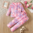 thumbnail image 5 of Kogui Trendy Toddler Girl Outfits Fall Toddler Girl Clothes Floral Print Shirts Jeans Toddler Girl Outfits Size 1T 2T (Pink,1-2 Years), 5 of 8