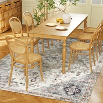 HOMCOM 4x6 Area Rug, Vintage Machine Washable Rug for Bedroom, Brown Green