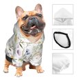 thumbnail image 3 of Honeii Watercolor Floral A Print Small Dog Hoodies Pet Hooded Sweatshirts Fall Winter Puppy Cat Sweaters Warm Clothes for Small Dogs Outfits Costume-Small, 3 of 7