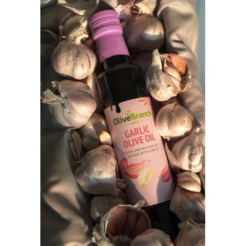 Olive Branch Garlic Infused Extra Virgin Olive Oil 250ml, British Import (Pack of 2)