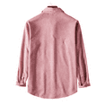 thumbnail image 2 of Mens Solid Long Sleeve Ribbed Button Down Corduroy Shirt Jacket Casual Spring Fall Pocket Shacket Jacket, 2 of 3