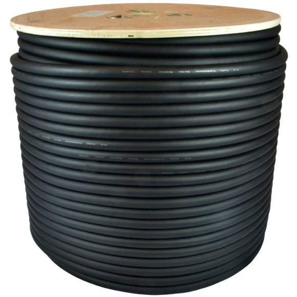 Cable de Altavoz GLS Audio 12 AWG 152 m Negro 2 Conductores