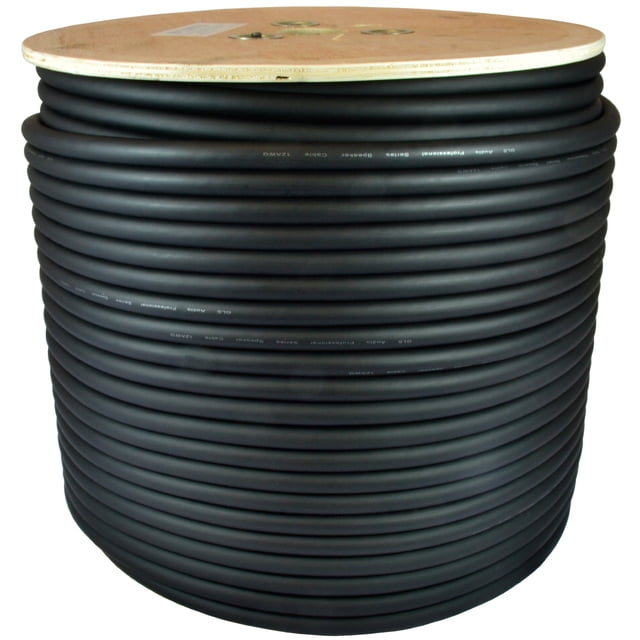 Cable de Altavoz GLS Audio 12 AWG 152 m Negro 2 Conductores