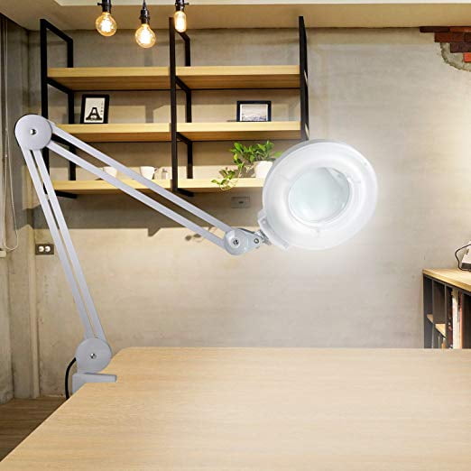 Zeny LED Daylight Desk Table Magnifying Clamp Lamp - 5X 