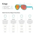 thumbnail image 5 of Kings Soft Aqua Aviator Polarized Sunglass, Recycled Plastic Frame, Anti-Slip, 100% UVA/UVB, Eco-Friendly Sunglasses by Blue Planet, 5 of 8