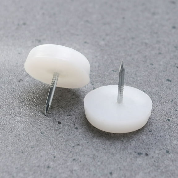 Worgeous 50PCS White Nylon Sofa Tacks Decorative Furniture Nails for Sofa Upholstery 6x22mm