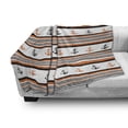 thumbnail image 3 of Anchor Soft Flannel Fleece Throw Blanket, Simplistic Summer Season Pattern with Stripes and Nautical Sailing, Cozy Plush for Indoor and Outdoor Use, 50" x 70", Orange Black White, by Ambesonne, 3 of 6
