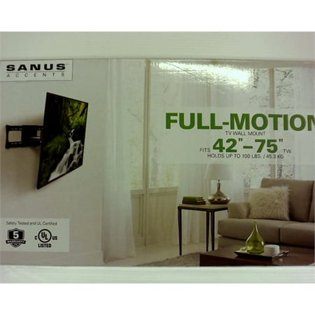 B1 Full Motion Mount - Sanus Large Full Motion TV Mount 42-75 - Black (ALF218-B1)