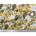 thumbnail image 3 of Soimoi Polyester Crepe Fabric Pug,Beagle & English Cocker Spaniel Dog Scene Printed Craft Fabric by The Yard 52 Inch Wide, 3 of 3