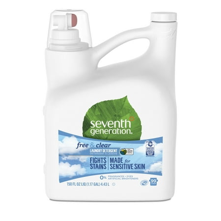 Seventh Generation Liquid Laundry Detergent, Free & Clear, 99 Loads, 150 (Best All Natural Laundry Detergent)
