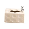 thumbnail image 1 of Caja de pañuelos de cerámica creativa, contenedor Rectangular, caja de papel de pañuelos faciales, cubierta para el hogar, restaurante, cocina, Hotel, Sunnimix Caja de papel de seda, 1 of 8