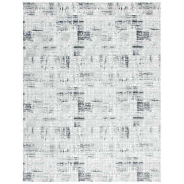 SAFAVIEH Amelia Carrie Abstract Distressed Area Rug, Grey/Charcoal, 6'7" x 6'7" Round