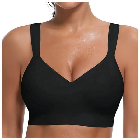 

DENGDENG Women s Sexy Seamless Bralette Fixed Cup Bras Padded Underwire