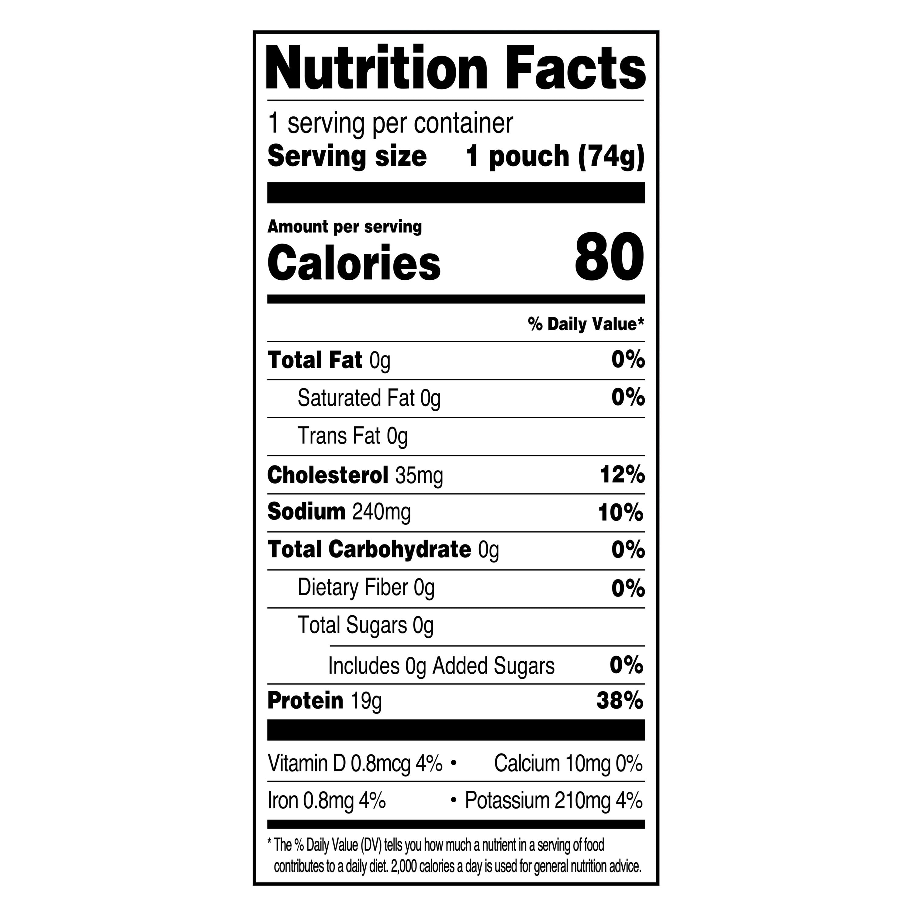(24 pack) Great Value Chunk Light Tuna in Water, 2.6 oz Pouch