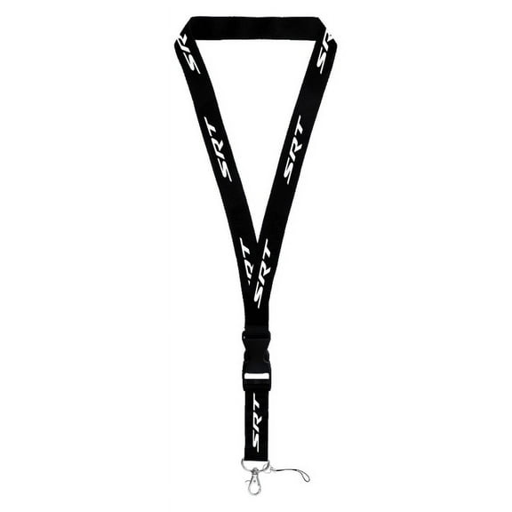 Dodge SRT Keychain Lanyard (White on Black)