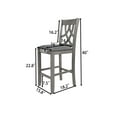 thumbnail image 5 of Counter Height Dining Chairs Set, Kitchen Chairs with Backrests Set of 2, Wooden Breakfast Side Chairs with Solid Legs, for Living Room, Dining Room, Gray, D8329, 5 of 9