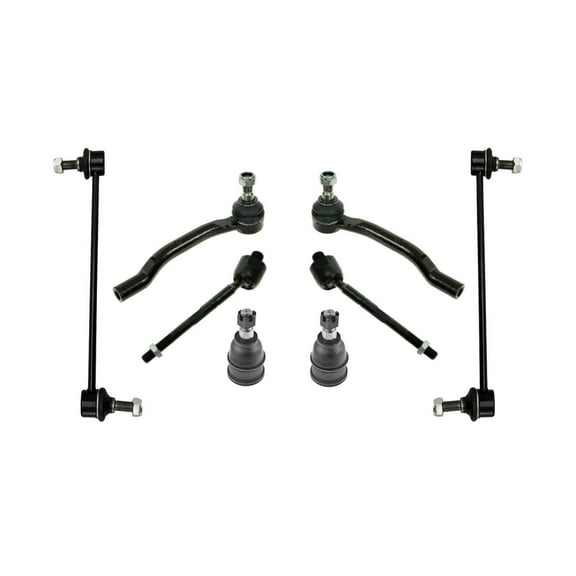 8 Pc Front Suspension Steering Kit Outer & Inner Tie Rod Ends Lower Ball Joints Sway Bar Links