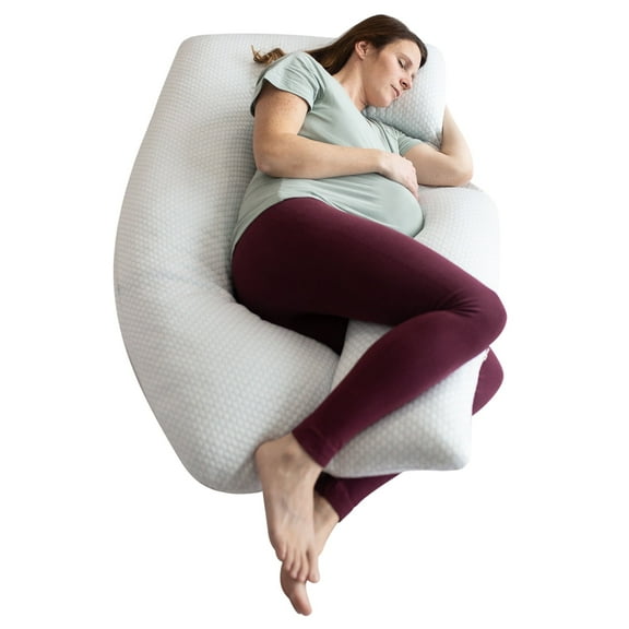 Pregnancy Pillows for Sleeping With Alternate Cover, Cooling For Pregnant Women to Sleep, Gel Memory Foam Side Sleeper Body Pillow, Maternity Pillow
