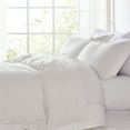 thumbnail image 3 of Lush Decor Doris Eyelet Inset Trim Cotton Duvet Cover 3 Piece Set Full/ Queen White - White Duvet - Neutral Bedding Set - Country Cottage Style, 3 of 11