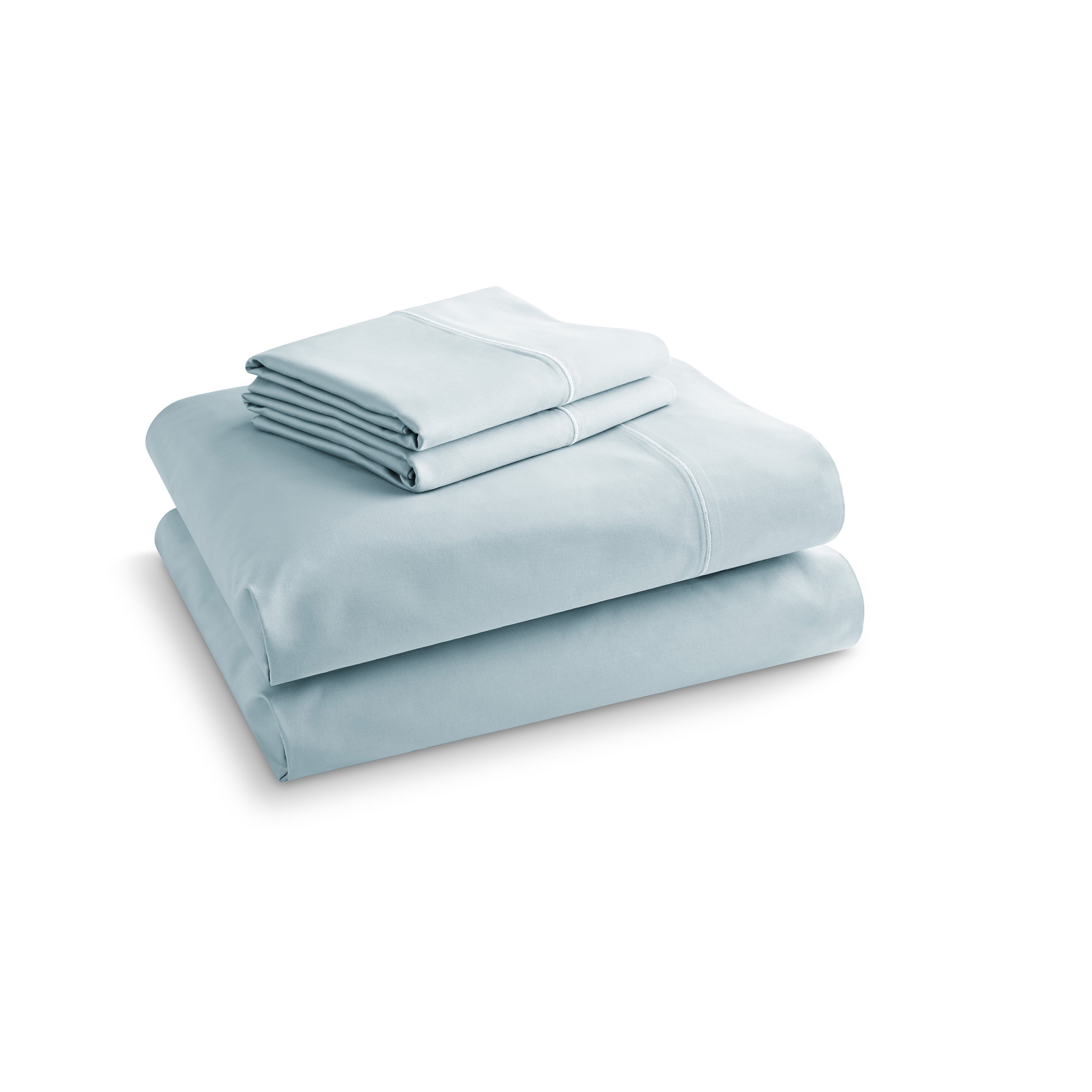 Hotel Style Luxury 4-Piece 600 Thread Count Blue Solid Cotton Bed Sheet Set, Full